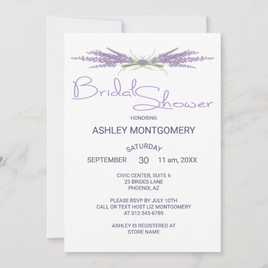 Minimale Vrijgezellenfeest lavender Flower Herb bu Kaart (Voorkant)