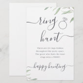 Minimale vrijgezellenfeest met groene ringjacht (Voorkant / Achterkant)