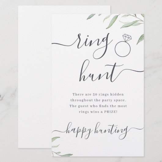 Minimale vrijgezellenfeest met groene ringjacht (Voorkant / Achterkant)