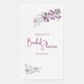 Minimale Vrijgezellenfeest Paarse bessen bladeren Servet (Voorkant)