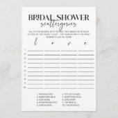 Minimale Vrijgezellenfeest scattergories (Voorkant)