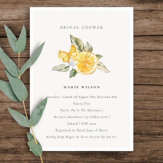 Minimale Vrijgezellenfeest van Lemon Botanical Boh Bedankkaart