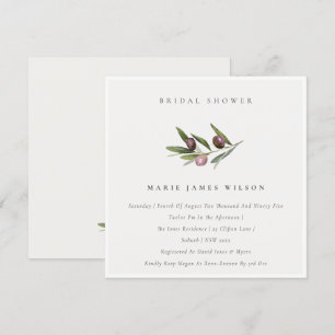 Minimale Vrijgezellenfeest voor olijfaftakking Bedankkaart