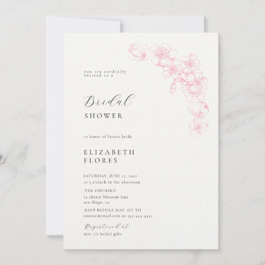 Minimale Vrijgezellenfeest voor torenbloesem Kaart (Voorkant)