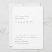 Minimale Vrijgezellenfeest voor zwart-wittypografi Kaart (Voorkant)