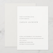 Minimale Vrijgezellenfeest voor zwart-wittypografi Kaart (Voorkant / Achterkant)