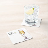 Minimale vrijgezellenfeesten parels en prosecco pa kartonnen onderzetters (Insitu)