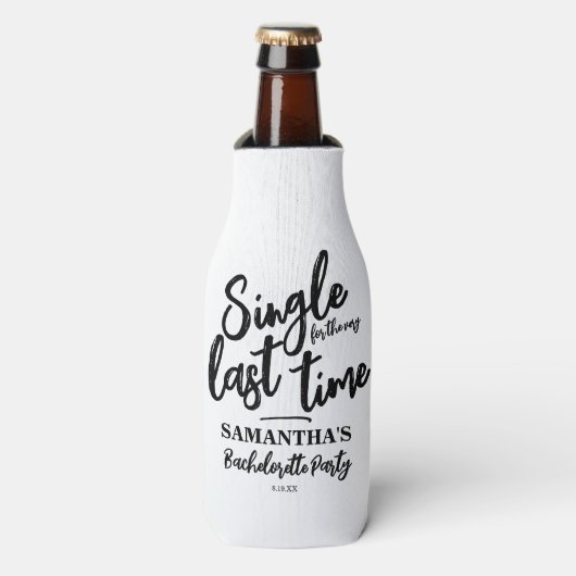Minimale vrijgezellenpartij flesjeskoeler (Fles Voorkant)