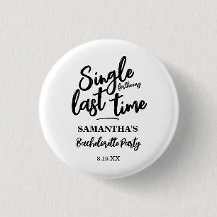 Minimale vrijgezellenpartij ronde button 3,2 cm