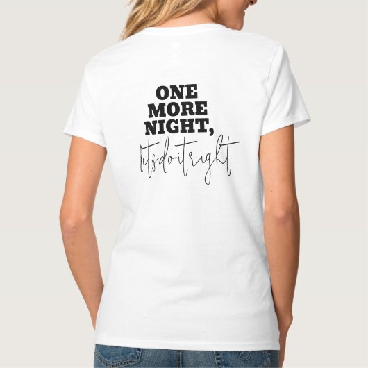 Minimale vrijgezellenpartij t-shirt (Achterkant)