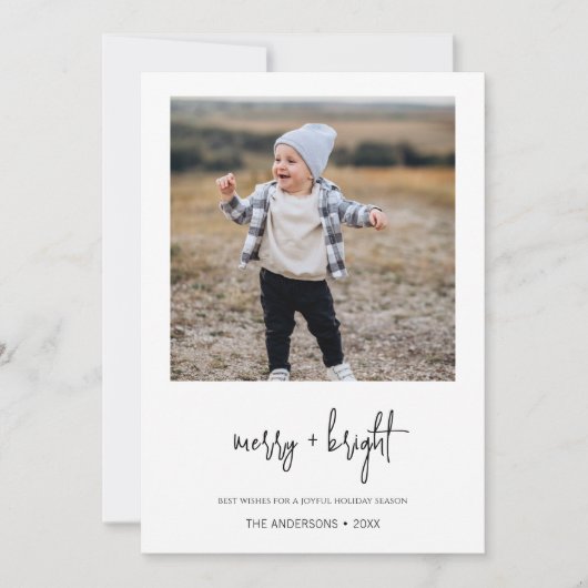 Minimale vrolijke feestdagen feestdagenkaart (Voorkant)