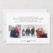 minimale vrolijke kerst geschreven 6 Foto Collage Feestdagenkaart (Achterkant)