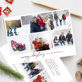minimale vrolijke kerst geschreven 6 Foto Collage Feestdagenkaart