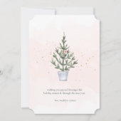 Minimale vrolijke kerstboom feestdagenkaart (Voorkant)