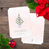 Minimale vrolijke kerstboom feestdagenkaart