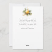 Minimale vrolijke kerstfoto feestdagenkaart (Achterkant)