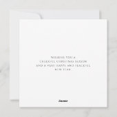 Minimale vrolijke kerstfoto  feestdagenkaart (Achterkant)