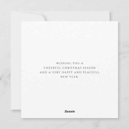 Minimale vrolijke kerstfoto  feestdagenkaart (Achterkant)