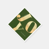 Minimale Vrolijke Kerstmis Faux Gouden Folie Vreug Servet (Hoek)