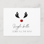 Minimale vrolijke sobere kerst, sobere steun Xmas Feestdagenkaart (Voorkant)