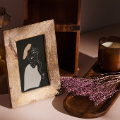 Minimale vrouw witte lijn tekening abstract poster