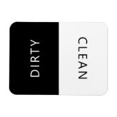 Minimale vuilnisbak zwart-wit magneet (Horizontaal)