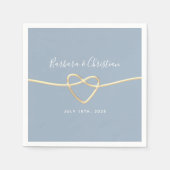 Minimale vuilnisblauwe bruiloft servet (Voorkant)