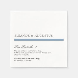 Minimale vuilnisblauwe, eenvoudige, moderne feeste servet