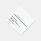 Minimale vuilnisblauwe, eenvoudige, moderne feeste servet (Hoek)