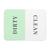 Minimale vuilniswasmachine met groene vuilnisbak, magneet (Horizontaal)