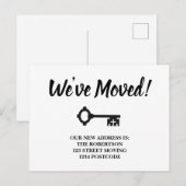 Minimale waarschuwing voor zwarte en witte bewegin aankondigingskaart (Voorkant / Achterkant)