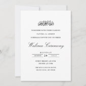 Minimale Walima Islamitische Moslim Bruiloft Kaart (Voorkant)