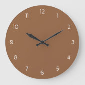 Minimale wandklok - Warm Brown (Voorkant)