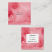 Minimale warme, roze, getextureerd visitekaartje v (Voorkant / Achterkant)