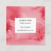 Minimale warme, roze, getextureerd visitekaartje v (Achterkant)