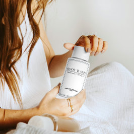 Minimale waslabel voor het lichaam voedselcontainer etiket