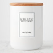 Minimale waslabel voor het lichaam voedselcontainer etiket (Voorkant)