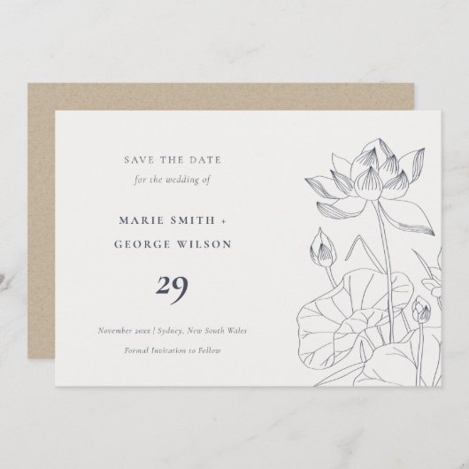 Minimale waterkalische ketting voor het opslaan va bedankkaart (Voorkant / Achterkant)