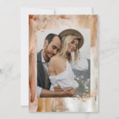 Minimale Waterverf Abstracte fotobruiloft Kaart (Voorkant)