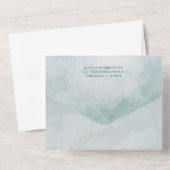 Minimale Waterverf Alles in één bruiloft All In One Uitnodiging (Achterkant)