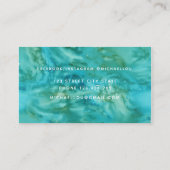 Minimale waterverf Blauw Groen Kunststof Visitekaartje (Achterkant)