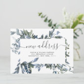 Minimale Waterverf Blauwe Eucalyptusbeweging Aankondiging (Staand voorkant)