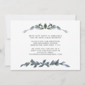 Minimale Waterverf Blauwe Eucalyptusbeweging Aankondiging (Achterkant)