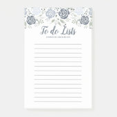 Minimale Waterverf Blauwe Floral om lijst te doen Post-it® Notes (Voorkant)