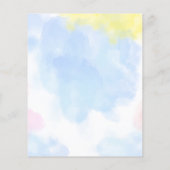 Minimale Waterverf Blue Bingo Baby shower Game (Achterkant)