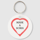 Minimale Waterverf bruiloft Sleutelhanger (Voorkant)