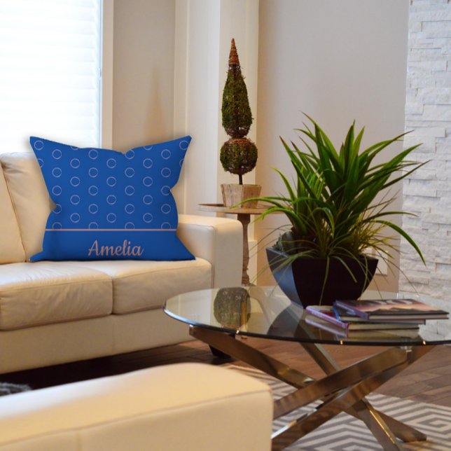 Minimale waterverf cirkel met blauwe kussen (Creator heeft geüpload)