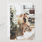 Minimale waterverf dennen Kerstgroeten Feestdagenkaart (Achterkant)