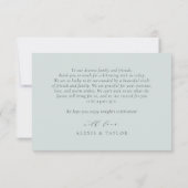 Minimale Waterverf Eucalyptus Leaves Wedding Bedankkaart (Achterkant)