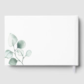 Minimale Waterverf Eucalyptus Leaves Wedding Gastenboek (Achterkant)